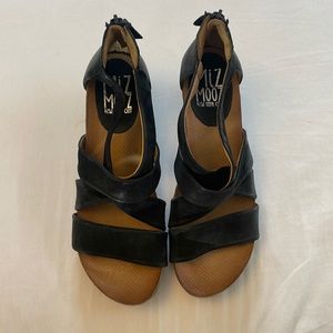 Black 2 inch platform heels